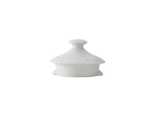 Tuxton Cht-170l Vitrified China Coffee & Tea Pot Lid, Porcelain White