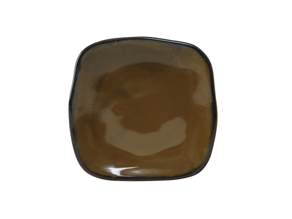 Tuxton Gar-502 Vitrified China Square Plate, Red Rock - 11 In.