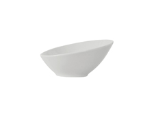 Tuxton Glp-403 Vitrified China Slant Bowl, Porcelain White - 8 Oz