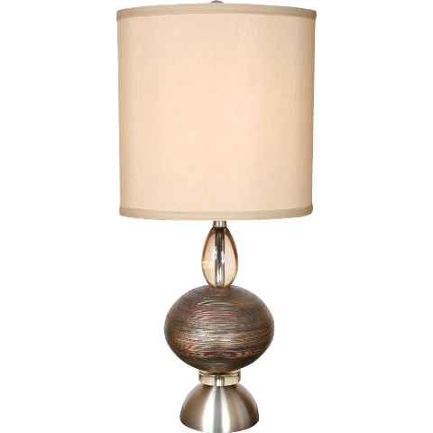 772872 Ring O Oneal Table Lamp, Brushed Nickel & Cajun Copper