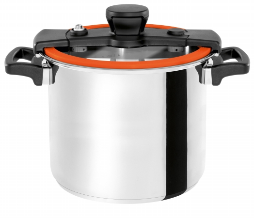 S10o The Sizzle 10 Liter Pressure Cooker, Orange