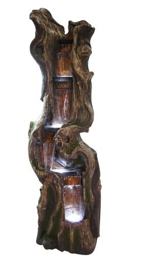 Alpine Corp Tvh156 79 In. Polyresin Rock Waterfall Fountain With 4 Sets Of Led Light