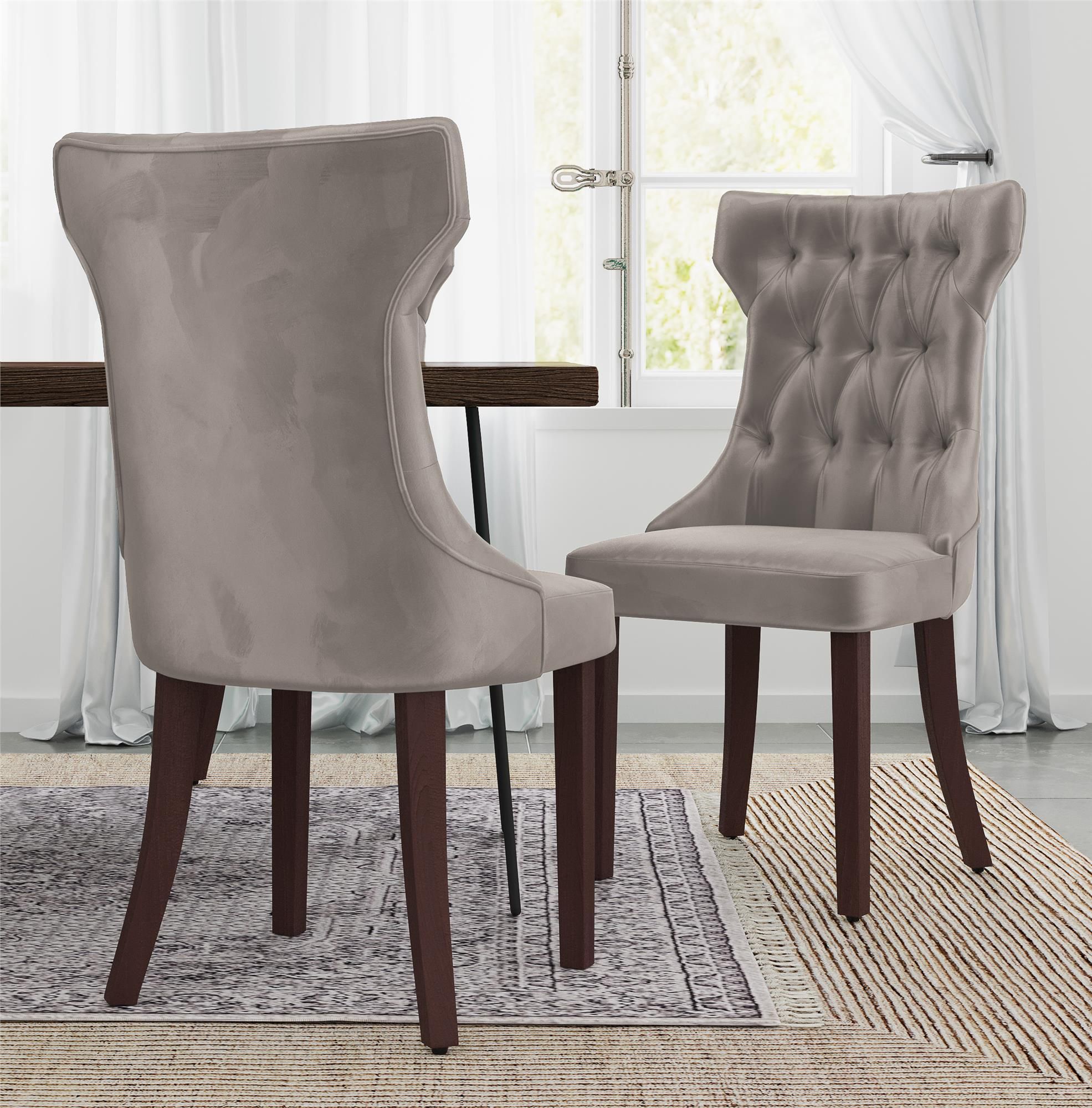 Da6090-coc Clairborne Tufted Dining Chair, Taupe