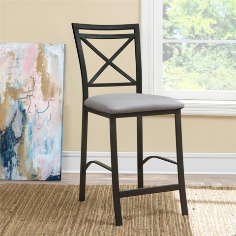 Wm3669c Devon Crossback Counter Height Dining Chair, Black