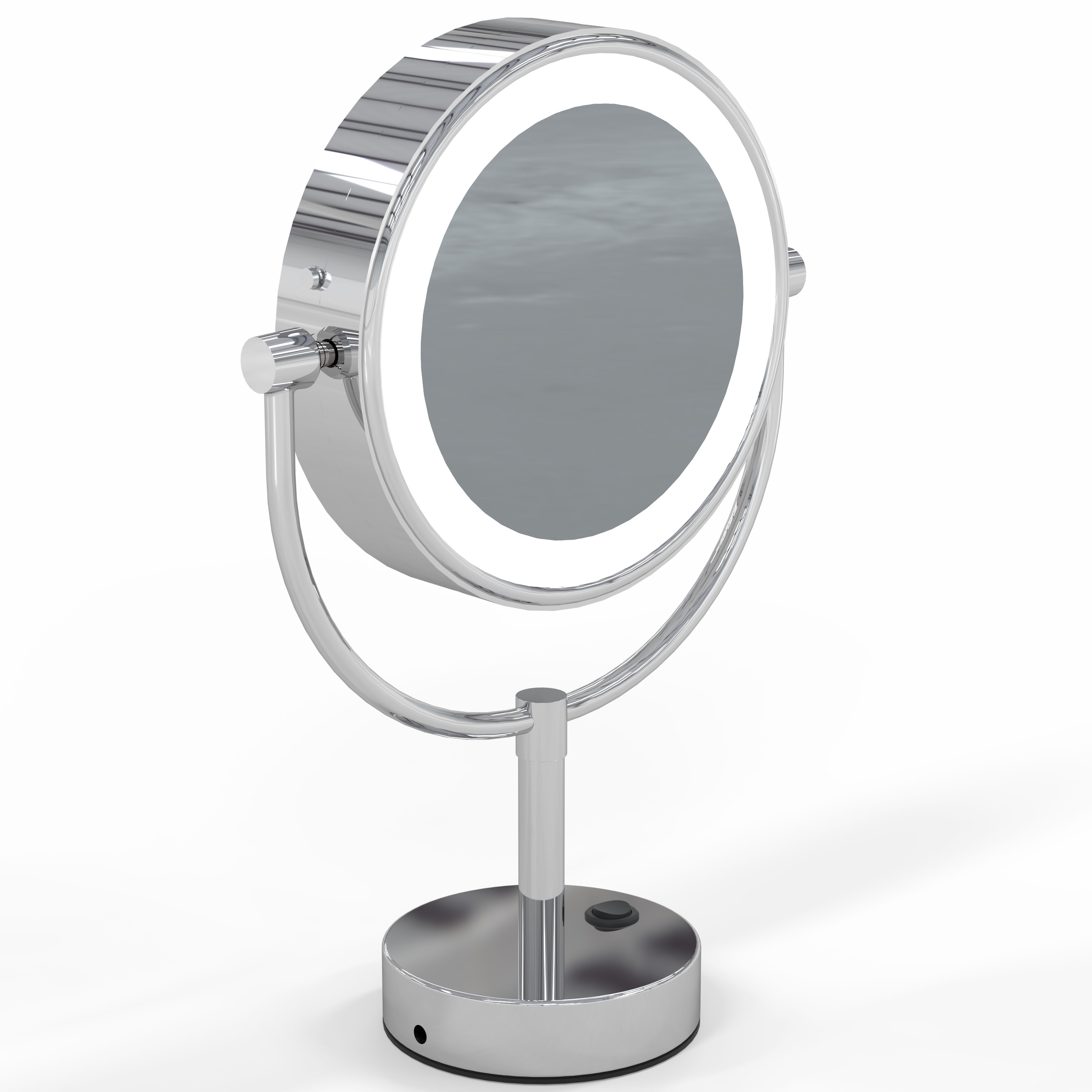 Aptations 745-35-45 Neomodern Led Lighted Freestanding Mirror, Chrome - 3500k