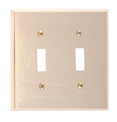 Quaker Double Polished Brass Switchplates