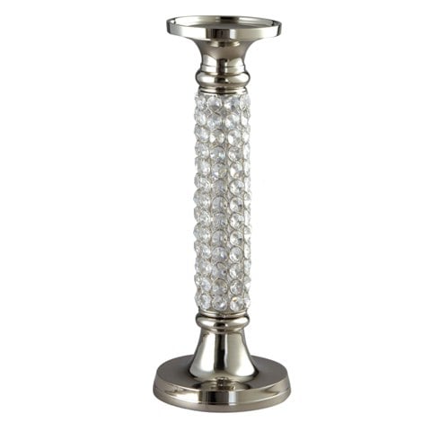 72907 Elegance Sparkle Pillar & Taper Column Candle Holder, 15 In.