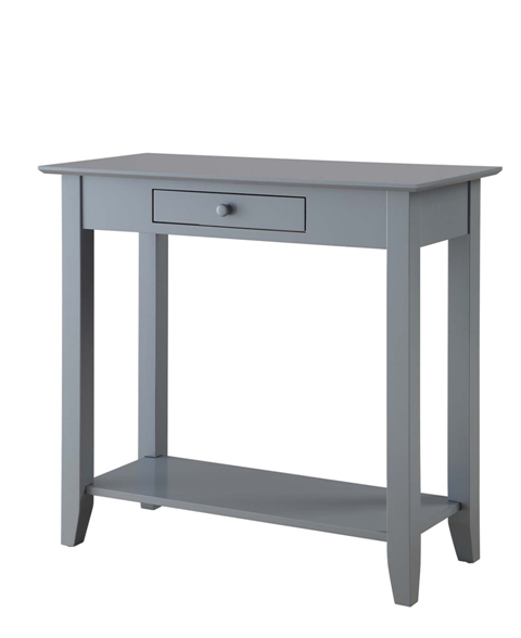 8013081gy Hall Table With Drawer & Shelf, 31.5 X 14 X 30 In.