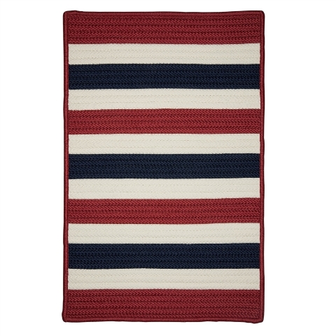 12 X 15 Ft. Portico Braided Rug, Patriotic Stripe