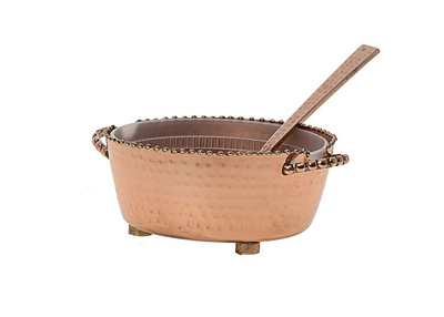 Classic Touch Mdlc74c Beaded Dip Bowl, Copper - Small