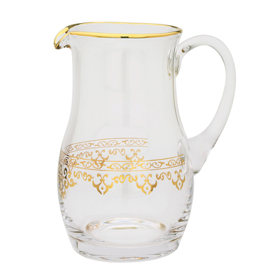 Classic Touch Caj673 Water Pitcher With Rich 14k Gold Atywork