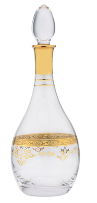 Classic Touch Cab674 Wine Bottle With Rich 14k Gold Design