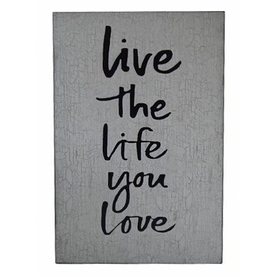 Fp-4354 Live The Life You Love Wall Art - 15.75 X 1.25 X 23.5 In.