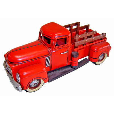 Ja-0048 1950s Red Truck - 5.75 X 12.75 X 5.5 In.