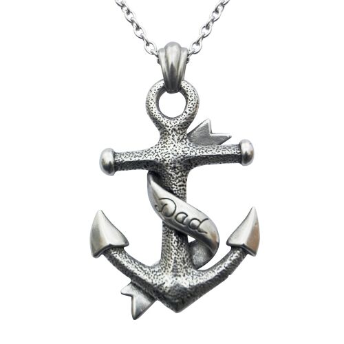 Cn053 Fatherly Anchor Necklace
