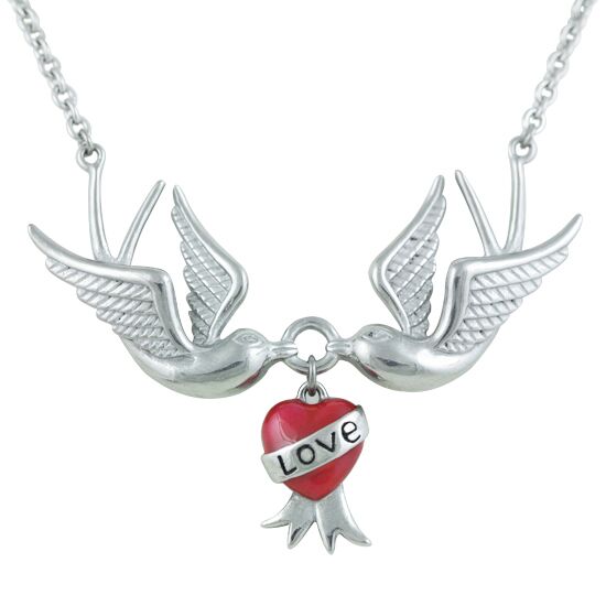 Cn065 Love Swallows Necklace