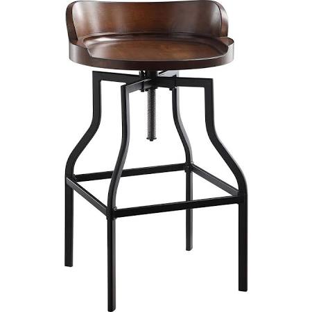 Carolina Chair Cf3317wt-chetbk Marais Adjustable Stool, Chestnut & Black