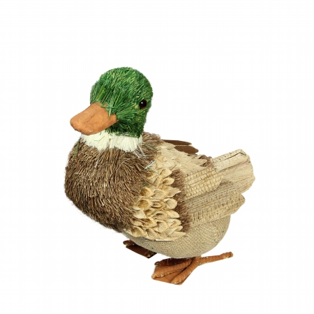 Gordon 31812482 11.5 In. Tan Brown & Green Decorative Standing Duck Spring Table Top Figure