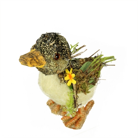 Gordon 31812465 8 In. Brown Ivory & Orange Standing Duck Spring Table Top Decoration