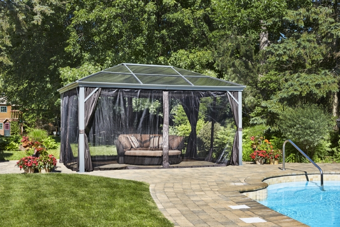 UPC 060051456805 product image for Gazebo Penguin 456805 Four Season Marseille Gazebo Screens 10 x 14 ft. | upcitemdb.com
