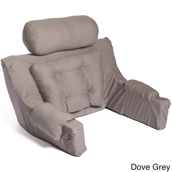 Hermell Dl7025gy Delux Lounger Backrest, Gray Duck - 21 X 21 X 27 In.