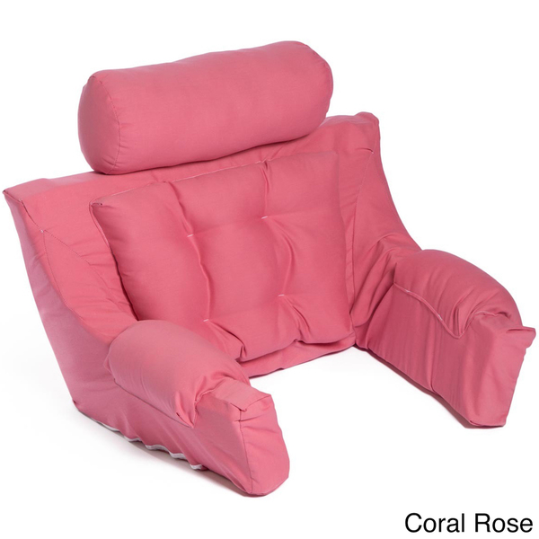 Hermell Dl7025pk Delux Lounger Backrest, Coral Rose Duck - 21 X 21 X 27 In.