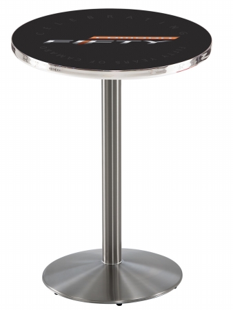 Holland Bar L214s36camaro50 L214 - 36 In. Stainless Steel Camaro - 50th Anniversary Pub Table