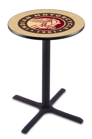 Holland Bar L211b42indn-hd L211 - 42 In. Black Wrinkle Indian Motorcycle Pub Table