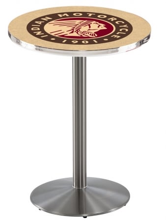 Holland Bar L214s36indn-hd L214 - 36 In. Stainless Steel Indian Motorcycle Pub Table
