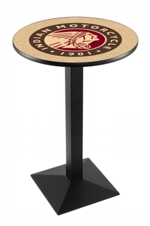 Holland Bar L217b42indn-hd L217 - 42 In. Black Wrinkle Indian Motorcycle Pub Table