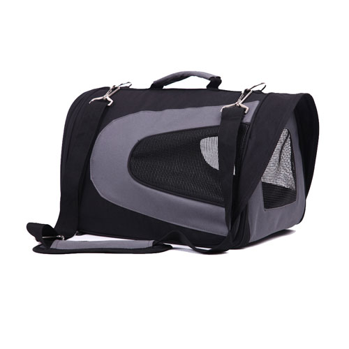 Iconic Pet 51705 Furrygo Universal Collapsible Pet Airline Carrier, Black - Small
