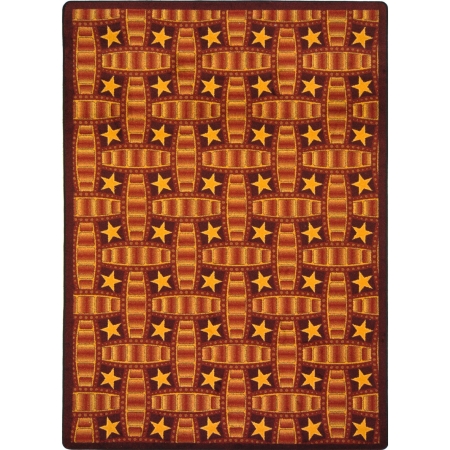 1663b-03 Any Day Matinee Marquee Star Rectangle Theater Area Rugs, 03 Red - 3 Ft. 10 In. X 5 Ft. 4 In.