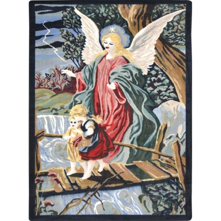 1424c Kid Essentials Guardian Angel Rectangle Inspirational Area Rugs, Multi Color - 5 Ft. 4 In. X 7 Ft. 8 In.