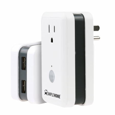 Xws7-1002-wht Wifi Smart Controlled Wall Outlet With 2 Usb & Energy Monitor, White