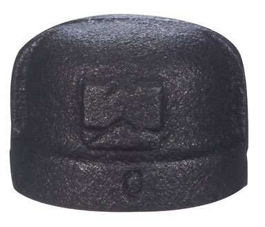 521-400hc 0.12 In. Malleable Iron Cap, Black