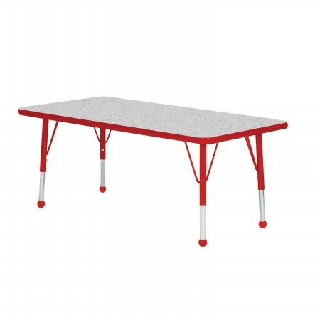 N3048gt-sb 30 X 48 In. Rectangle Activity Table With Gray Nebula & Graphite Edge - Standard Leg Ball Glides