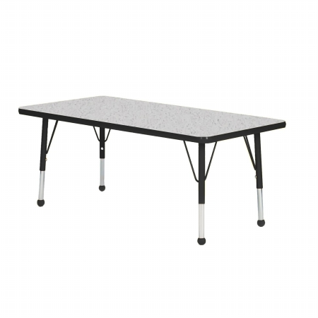 N3072gt-sb 30 X 72 In. Rectangle Activity Table With Gray Nebula & Graphite Edge - Standard Leg Ball Glides