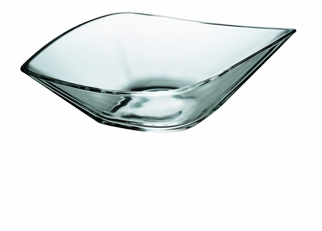 E61201-d 14.75 X 8.7 In. Leaf Glass Bowl, Clear