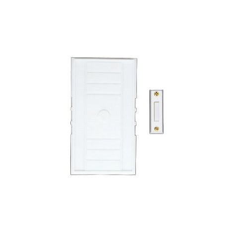 18002lrt Single Door Door Bell Chime Kit With Rectangular Lighted Push Button, White