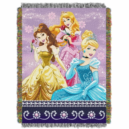 1dpr-05100-0006-ret Disney Princess Sparkle Dream Woven Tapestry Throw, 48 X 60 In.