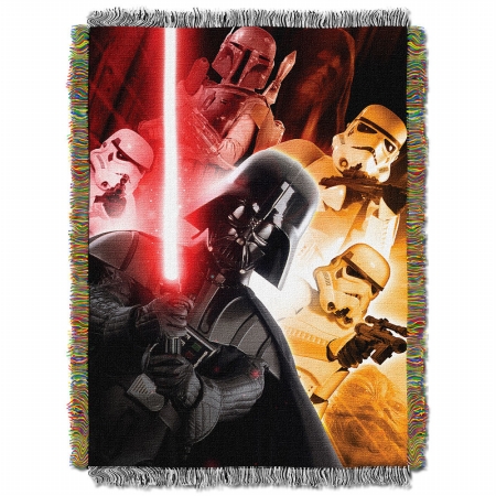 1dsw-05100-0002-ret Star Wars The Empire Woven Tapestry Throw Blanket, 48 X 60 In.
