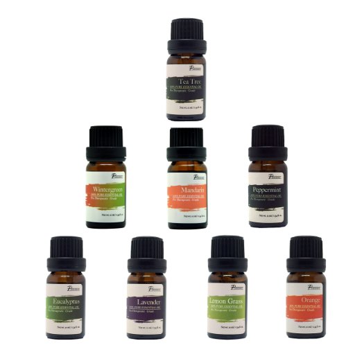 Pure Essential Aroma Oils, Pack of 8