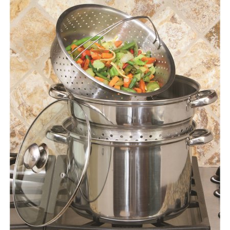 Cookpro 512 8 Qt. Stainless Steel Multi Cooker, Silver - 4 Piece