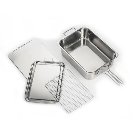 Stainless Steel Stovetop Smoker, Silver