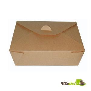 210bio3k Brown Paper Meal Box - 8.46 X 6.3 X 2.52 In.