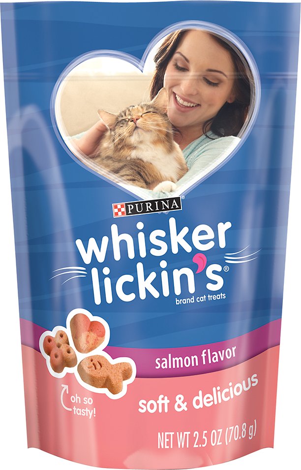 178164 2.5 Oz Whisker Lickins Salmon Soft & Delicious Cat Treats, Case Of 10