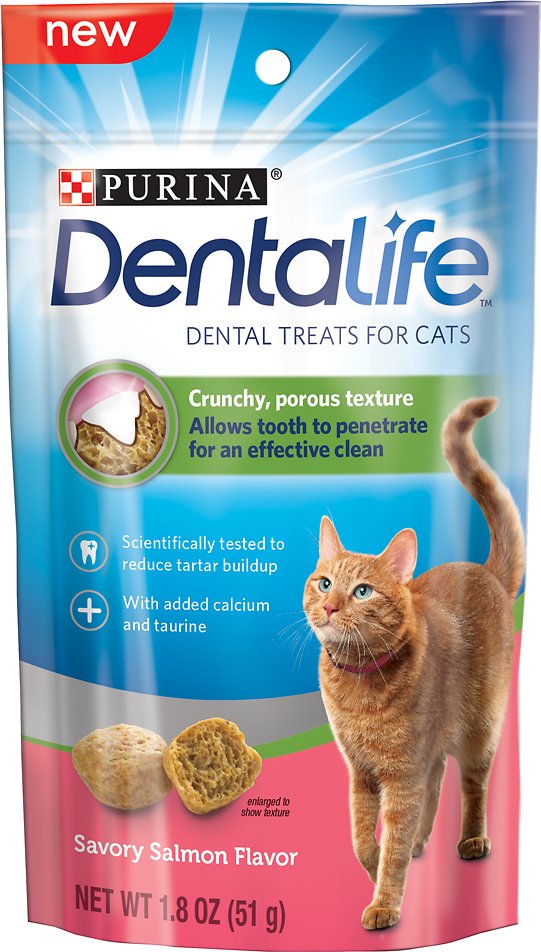 178287 1.8 Oz Dentalife Savory Salmon Flavor Dental Cat Treats, Case Of 10