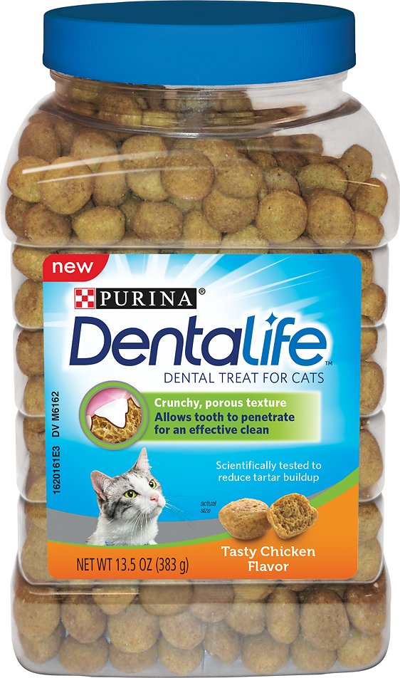 178288 13.5 Oz Dentalife Tasty Chicken Flavor Dental Cat Treats, Case Of 3