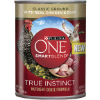 178308 13 Oz One Smartblend Wet Dog Food True Instinct Classic Ground With Real Chicken & Duck, Case Of 12