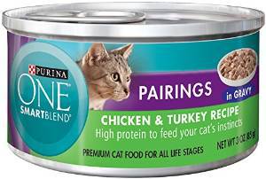 178592 3 Oz One Smart Blend Pairings Chicken & Turkey In Gravy Canned Cat Food, Case Of 24